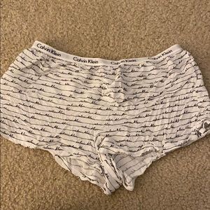 Calvin Klein logo sleeping boy shorts